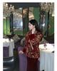 V-neck Embroidered Chinese Style Winter Down Jacket & Skirt Suit NY064