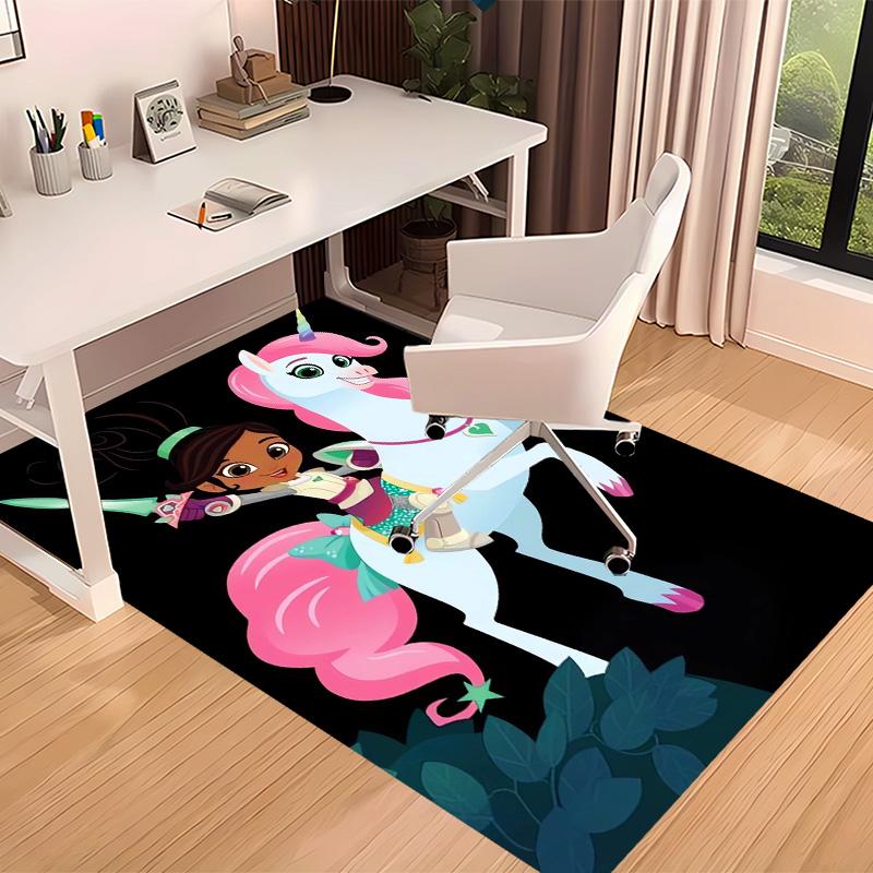 Nella the Princess Knight Printed Absorbent Washable Carpet, Non-Slip Bathroom Mats, Kitchen Rugs, Yoga Mat,Living Room Entrance, Camping Picnic Rugs