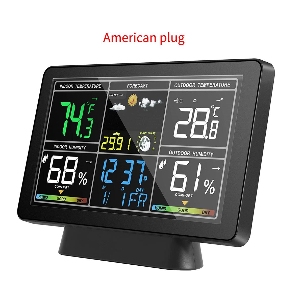 

ЖК-метеостанция, беспроводной цифровой термометр, электрический термометр для помещений и улицы, гигрометр с беспроводным наружным датчиком