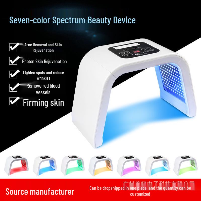 LED Folding Spectrometer Color Light Therapy Mask for Facial Rejuvenation