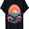 Sakura Garden Geisha Mount Fuji Cherry Blossom T-Shirt(31)