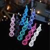 Claw Chain Series Rhinestone Earrings Women's Super Flash Full Diamond Long Earrings Studs Dinner Party Versatile Earrings Earrings