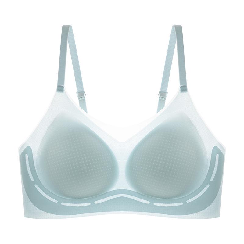 Ultra-Thin Seamless Ice Silk Summer Underwear Set: Cooling Bra, Vest & Mask.