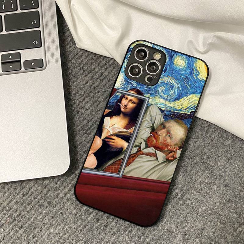 Mona Lisa David Statue Abstract Art Phone Case for iPhone 11 12 13 mini pro XS MAX 8 7 6 6S Plus X 5S SE 2020 XR cover