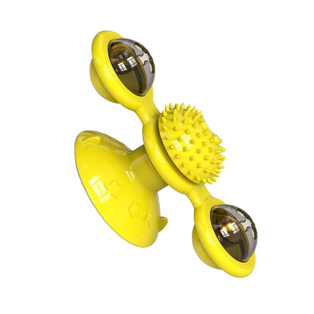 Windmill Cat Toy Rotating Interactive Multifunctional Kitten Comb Toy for Wall Door