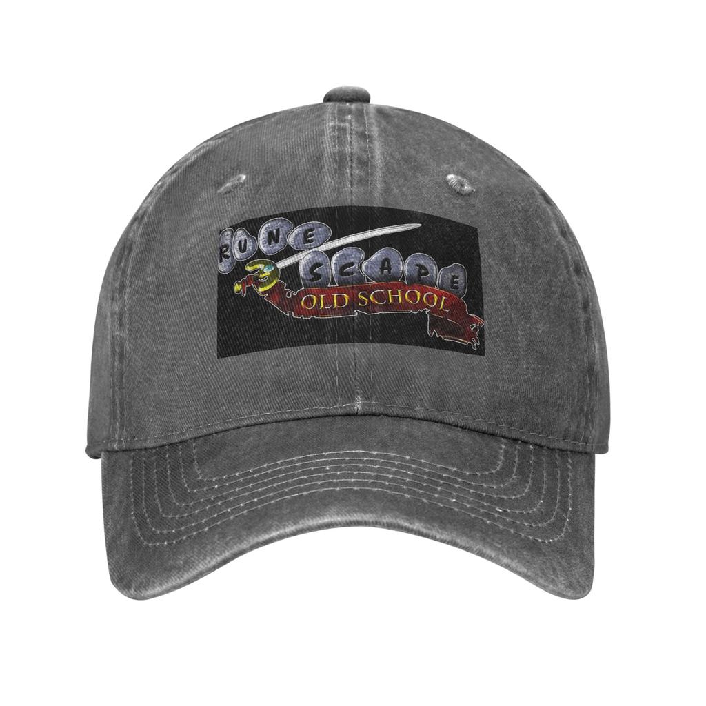 Runescape Oldschool Logo Bes Unisex Denim Cap Casual Baseball Caps Adjustable Hat Summer Unisex Baseball Hats