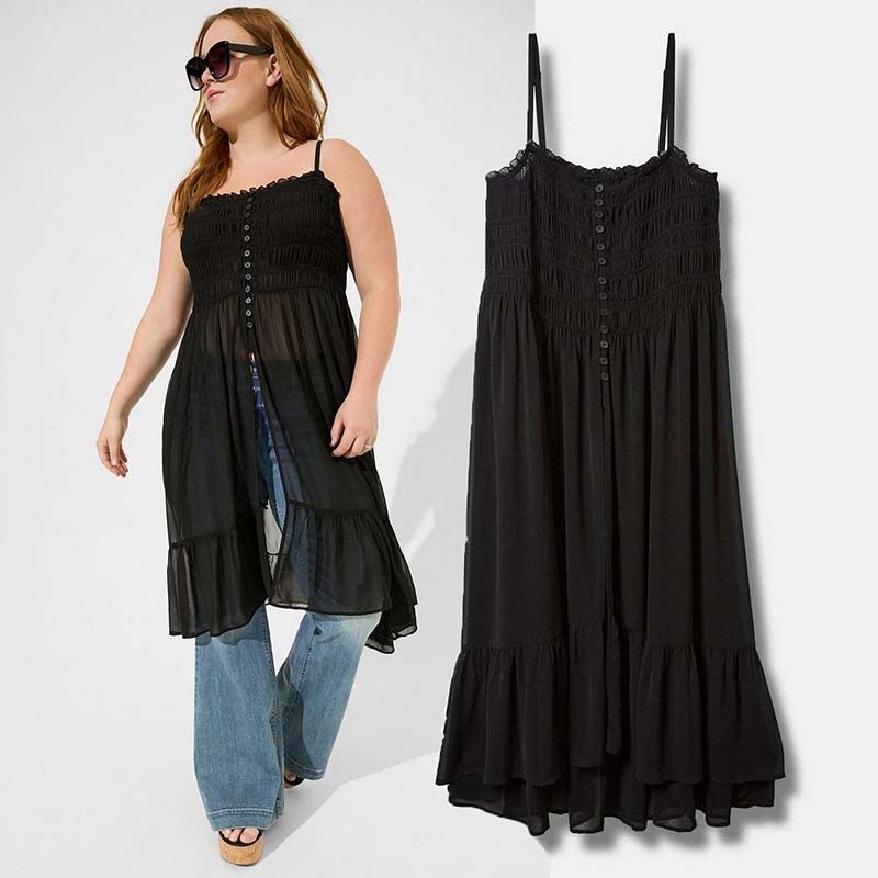 

B11 Женское платье-сарафан миди фея большого размера, приталенное Defective 3