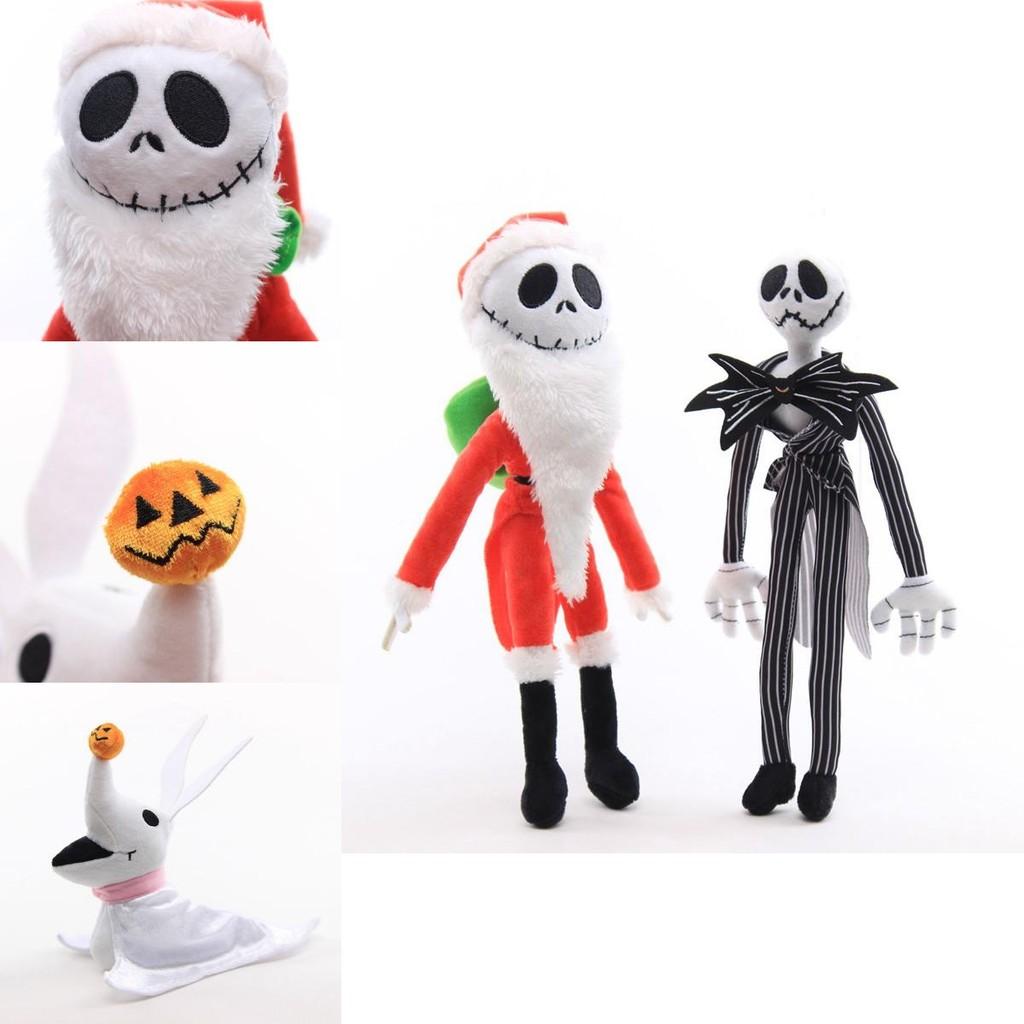 Collectible Nightmare Before Christmas Santa Jack And Zero Plush Toys For Kids