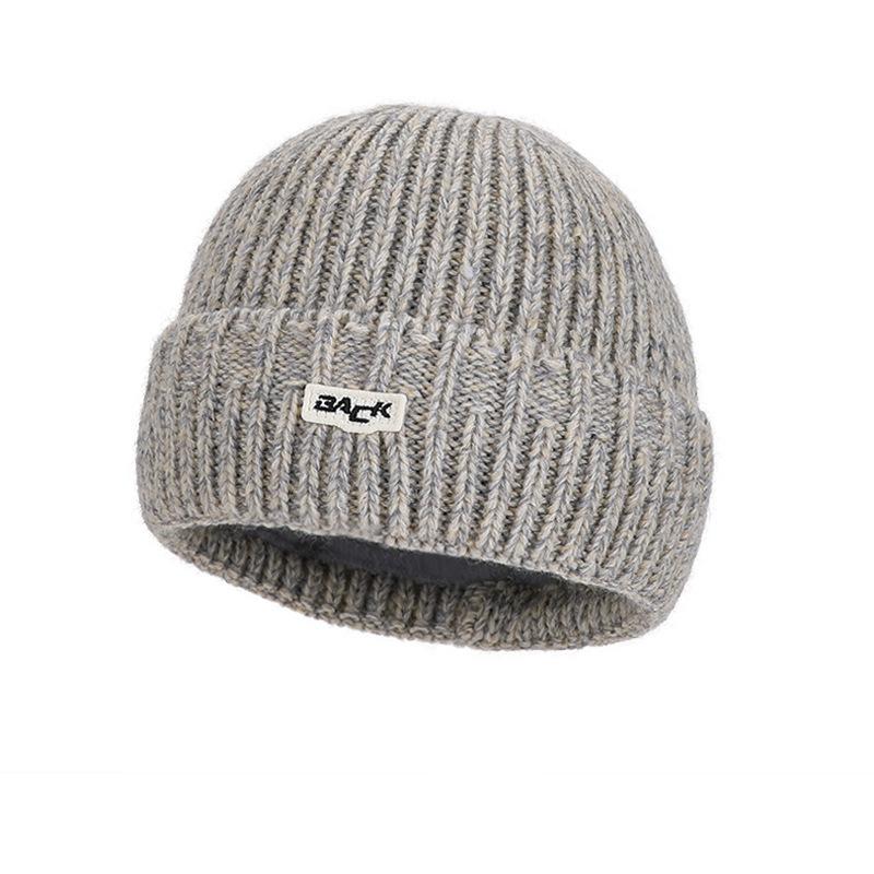 Winter Outdoor Warm Knitted Wool Hat Men's Fleece Cold-Proof Hat Scarf Two-Piece Set Windproof Ear Protection Cap