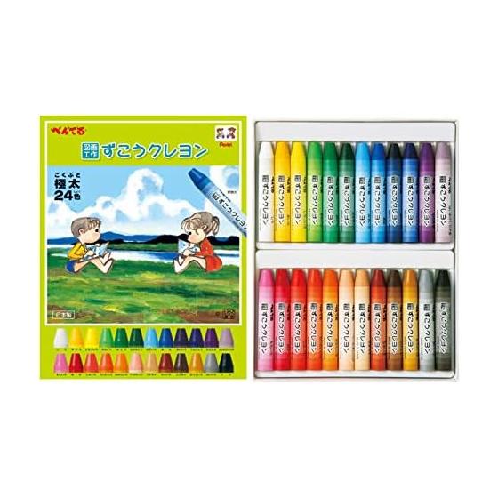 Pentel Crayon Zuko Crayon PTCG1-24 24 colors