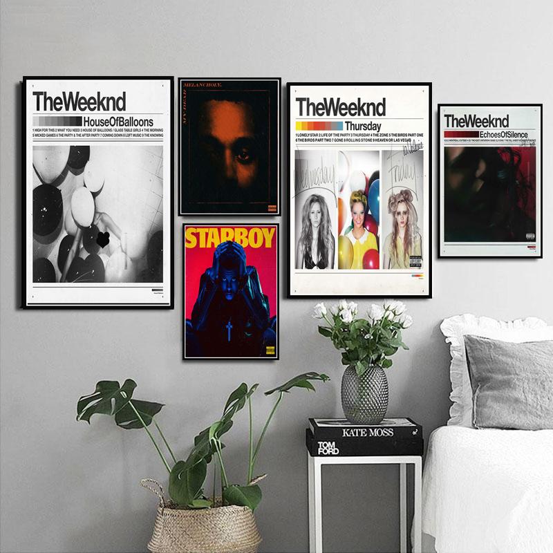 

The Weeknd Star Boy R&B House Воздушные шары Рэп Музыкальный альбом Холст Картины Плакаты и печать Настенное искусство Картина для гостиной Декор