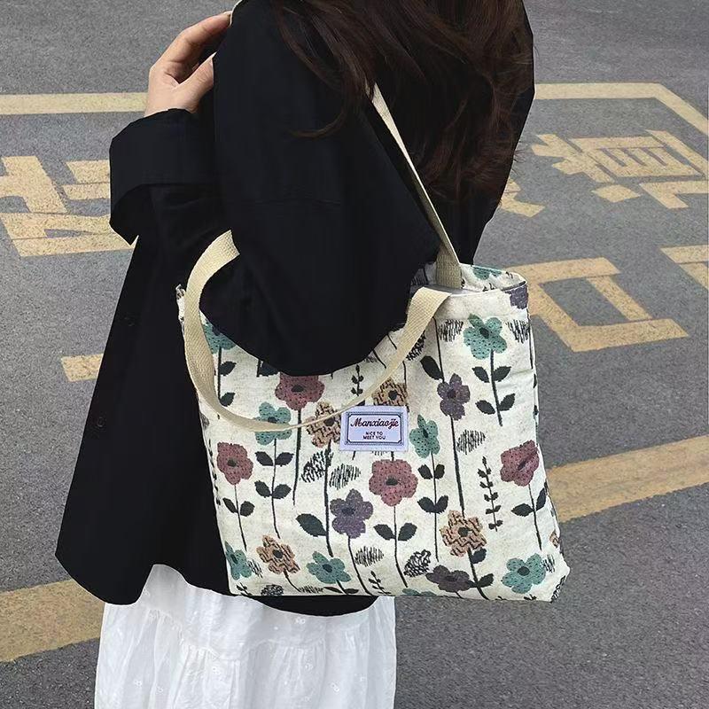 Mini Canvas Crossbody Tote Bag for Women - Large Capacity Handbag for College Students and Commuters