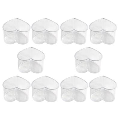 Party Dessert Cup Heart Shaped Air Cups Pudding Multi-function Transparent with Lid