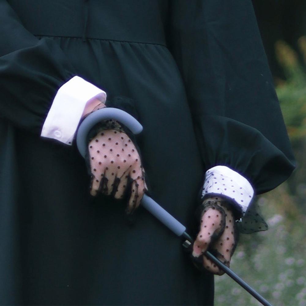 Falbala Full Finger Flexible Accessories Sunscreen Tulle Gloves Spots Lace Mittens Spots Gloves