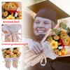 Graduation Cartoon Doll Flowers For Couples And Students Creative Gifts Cartoon Knitted Bouquet Doll