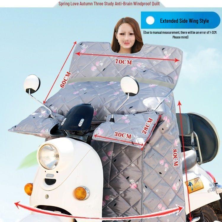 

Enhanced Electric Vehicle Windshield Cover: Enlarged, Thickened, Cotton-Lined for Autumn/Winter - Windproof & Waterproof