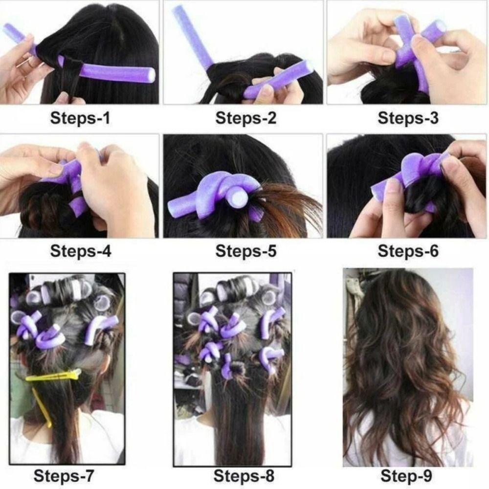 Twist Colorful Perm Curling Bar Soft Foam Random Color Hair Curling Stick DIY Pearl Cotton Eva Curling Iron Women's Accessories