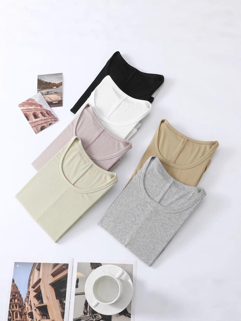 2026 Women’s Slim Fit Lightweight Round Neck Tencel Short Sleeve Ice Silk Top