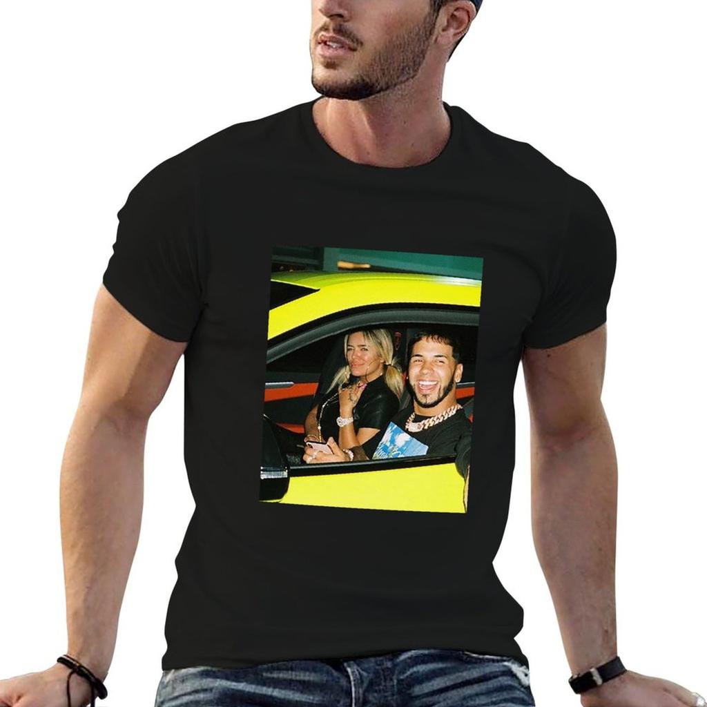 Anuel AA Karol G TShirt men t shirt cotton 100 t shirts for man cotton funny TShirt