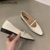 Fashion SUOJIALUN 2025 Autumn Women Flat Shoes Fashion Pointed Toe Shallow Slip On Ladies Elegant Csual Ballet Shoes Dress Laofer Shoes