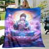Buddhism Faith Sakyamuni Buddha Guanyin Bodhisattva Religion Blanket Soft Throw Blanket for Home Pray Bedroom Beds Sofa Cover