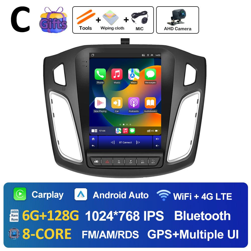 Android 14 Auto Radio Player  For Ford Focus 3 Mk 3 2011 2012 2013 2014 - 2019 DSP Stereo Cooling Fan 2.5D Touch Screen No 2 Din