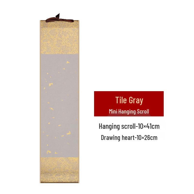 Mini Hand-Painted Hanging Scroll On Semi-Sized Xuan Paper for Calligraphy and Art