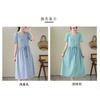 V-neck Mid-length Dress Summer New Retro Literary Large Swing A-line Skirt