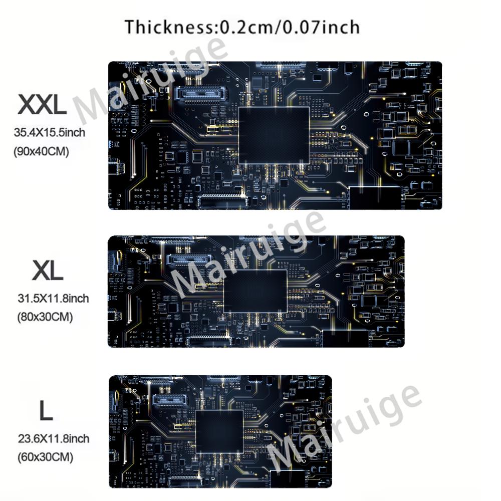 Inside Motherboard Circuit Board Mouse Pad Large Keyboard XXL Multiple sizes Table Cushion Office Desk Mat Pc Gamer Accessories