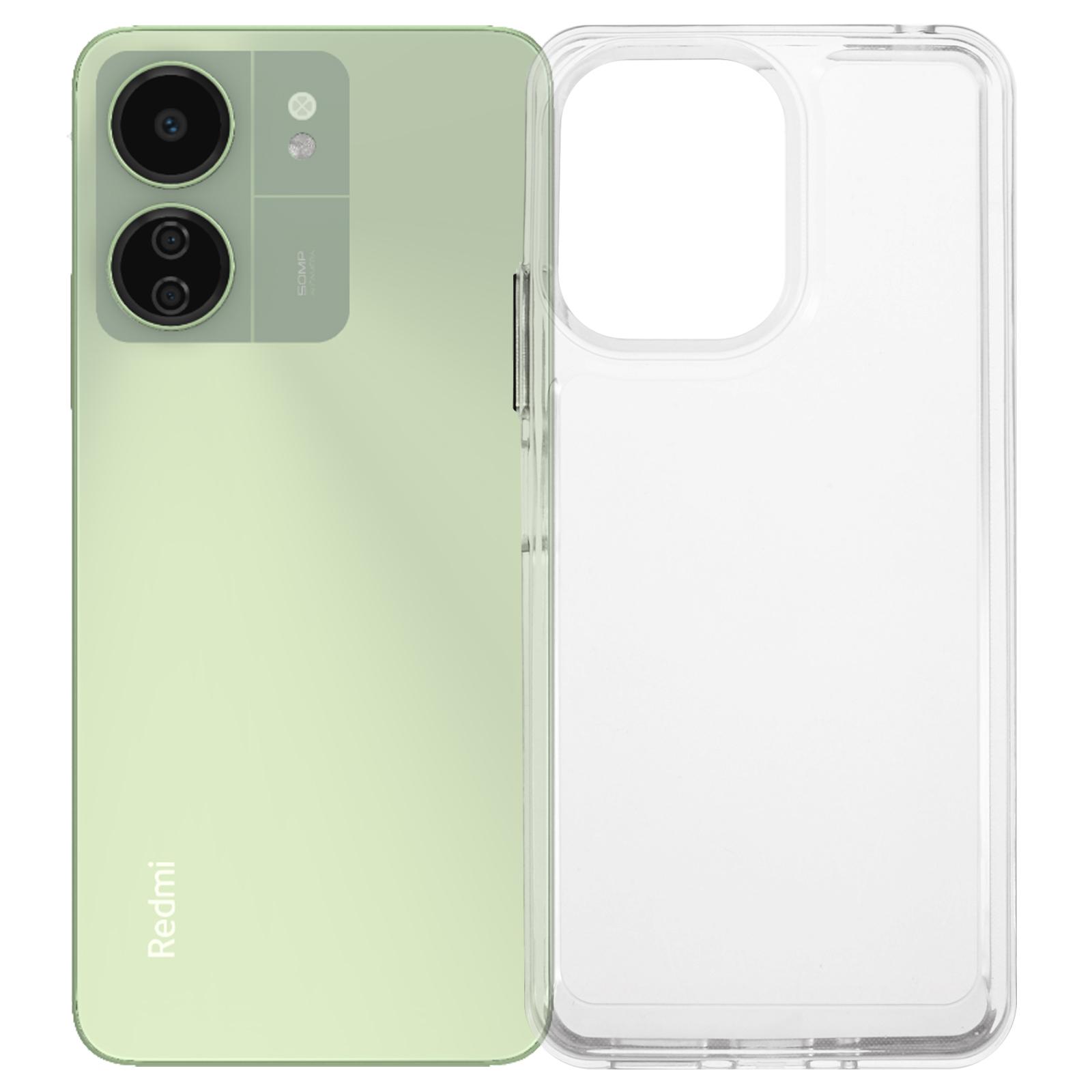 

For Xiaomi Poco M6 5G/Redmi 13R 5G/13C 5G/13C 4G/Poco C65 4G Case TPU+PC Phone Cover Transparent White