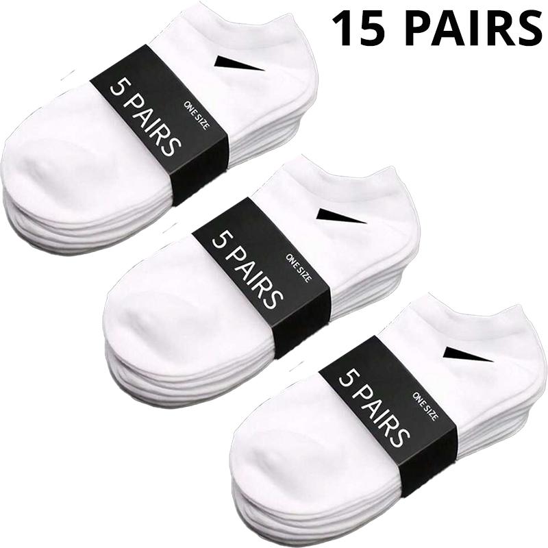 Xiaomi 5/15Pairs Unisex Solid Color Minimalist Ankle Socks Breathable Comfy Casual No Show Socks All-Season Low Cut Socks for Men Women
