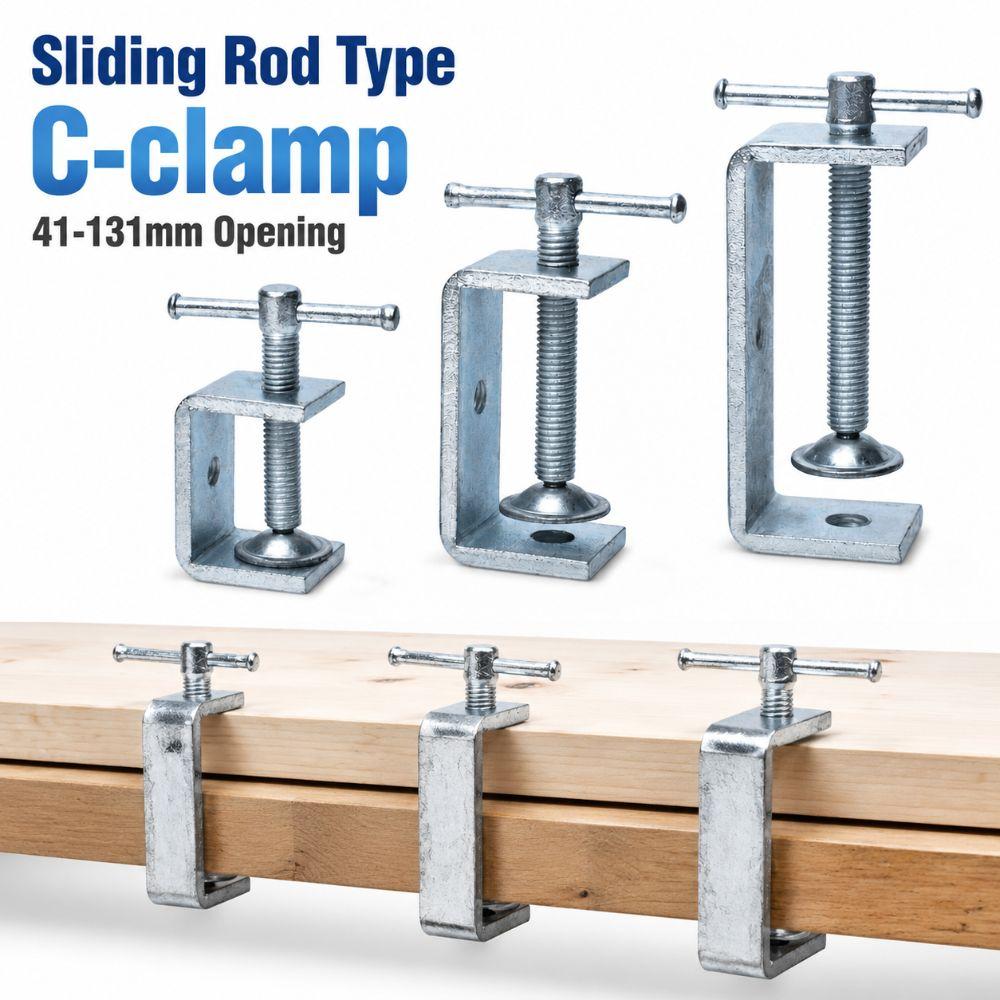 Adjustable Square Clamp Zinc Plating Fixed Holder Clip Professional C-clamp Hardware Fasteners