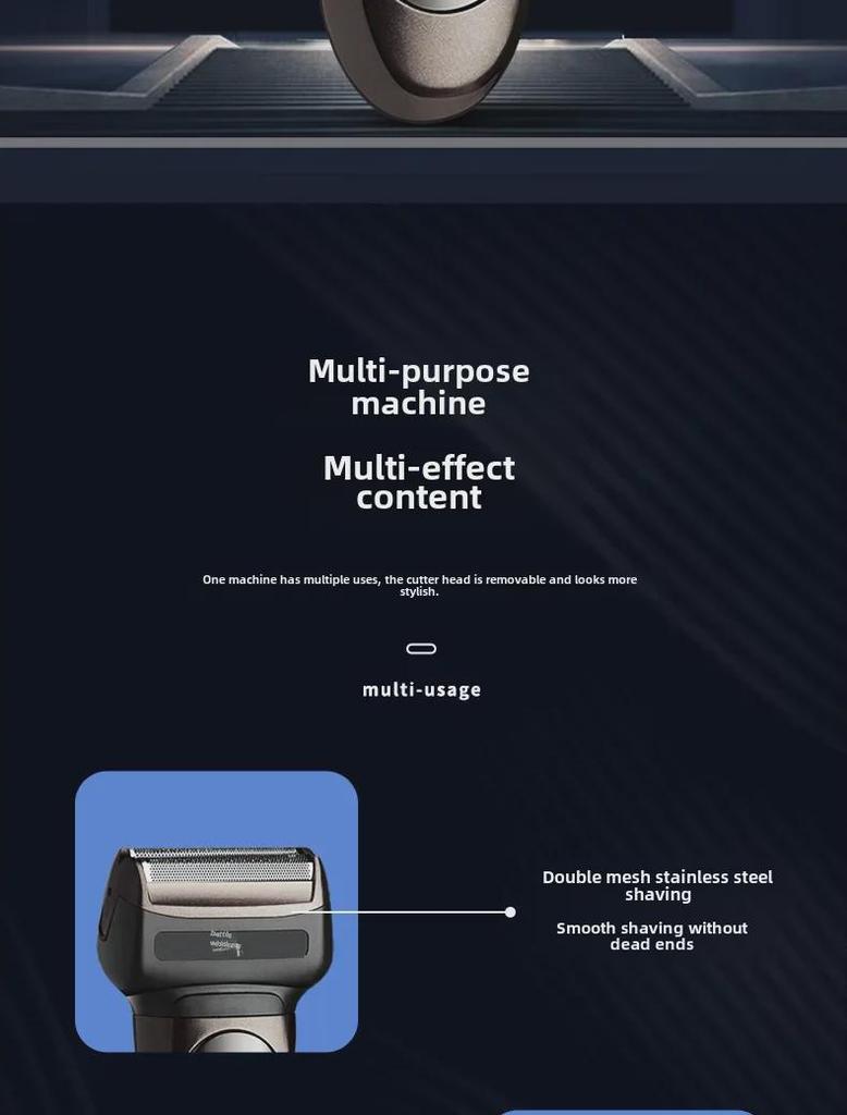 LZ-688 Rasoio elettrico 3 in 1: Tagliacapelli, tagliacapelli e rasoio per peli del naso
