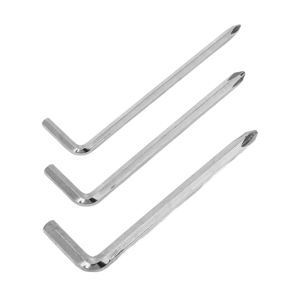 3Pcs Dual Purpose Screwdriver Set L Type Hex Cross Head Steel Simple Hardware Hand Tools