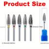 1/2/4/5PCS Tungsten Carbid Nail Drill Bits Electric Manicure Drill Accessory Milling Cutters for Nail Gel Remover Polish