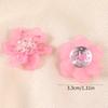 2 Stück zum Aufnähen Blume Rose Perle Kristall Peta Floraler Aufnäher für Kleidung, Hüte, Taschen, Haarspangen, DIY Dekorationszubehör