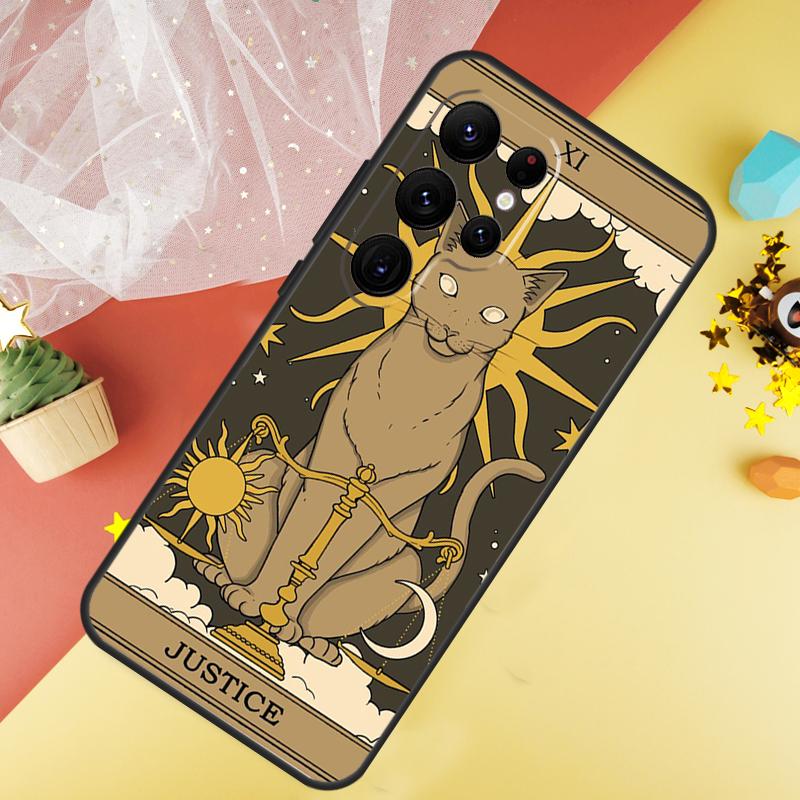 Cats Tarot Witchcraft Phone Case For Samsung Galaxy S25 S24 S21 S20 S22 S23 Ultra S9 S10 Plus S25 FE Cover Coque