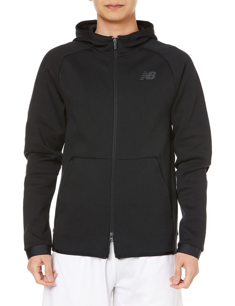 Parka Fleece Full Zip Hoodie MJ21178 Fleece Black M [New Balance] R.W.Tech Men's (BK)