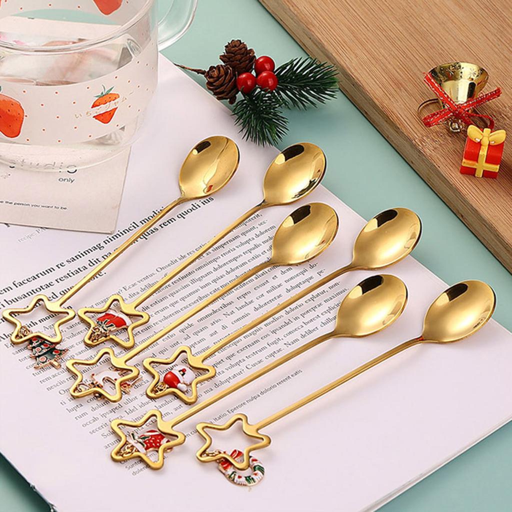 Christmas Themed Cutlery Set Stainless Steel Creative Cartoon Knife Fork Spoon Set Xmas Holiday Creative Gift