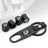 Car Wheel Tire Valve Stems Cap With Keychain Keyring Badge For Skoda Sharp Sharp crystal Sharp Rapid speed Pye Ye Di trunk  BI7