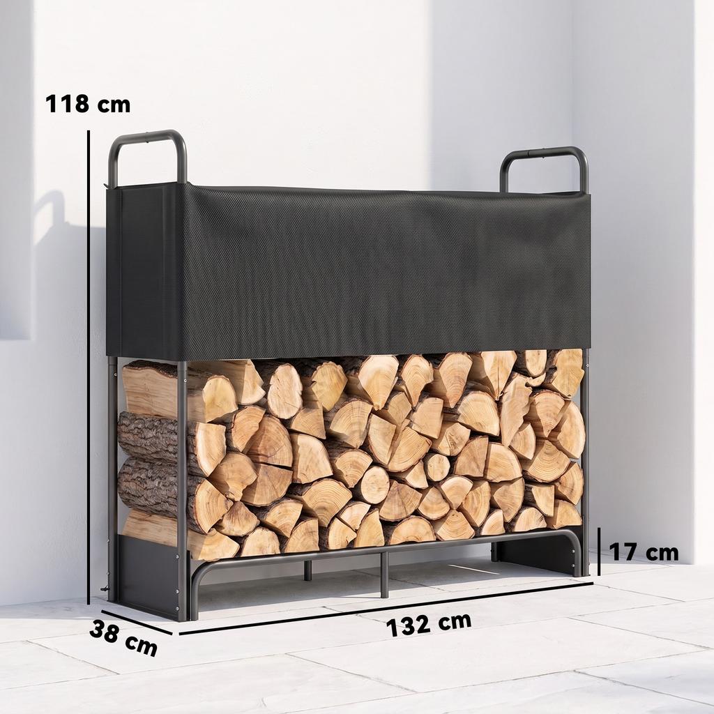 Galvanized Steel Indoor and Outdoor Gate with Oxford 600D Cover and Bag, 300 kg Capacity, Black