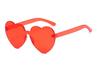 Heart-Shaped Frameless Peach Sunglasses: Perfect for Pool, Picnic, and Party