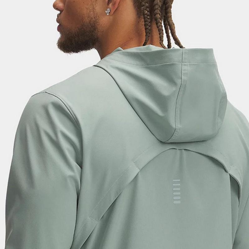 Under Armour Storm SS25 Logo Woven Hooded Jacket Men Jacket Green 1376794-348