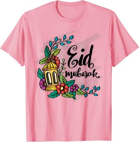Eid Fitr Muslim Clothing Kids Eid Mubarak TShirt Happy EidMubarak Eid Al Adha Tee Short Sleeve Blouses Family Matching Tops