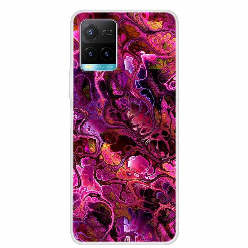 Christmas For Vivo Y21s Case TPU Soft Silicone Back Cover Case For Vivo Y21s V2110 Shockproof Coque VivoY21s Shell Cartoon Funda