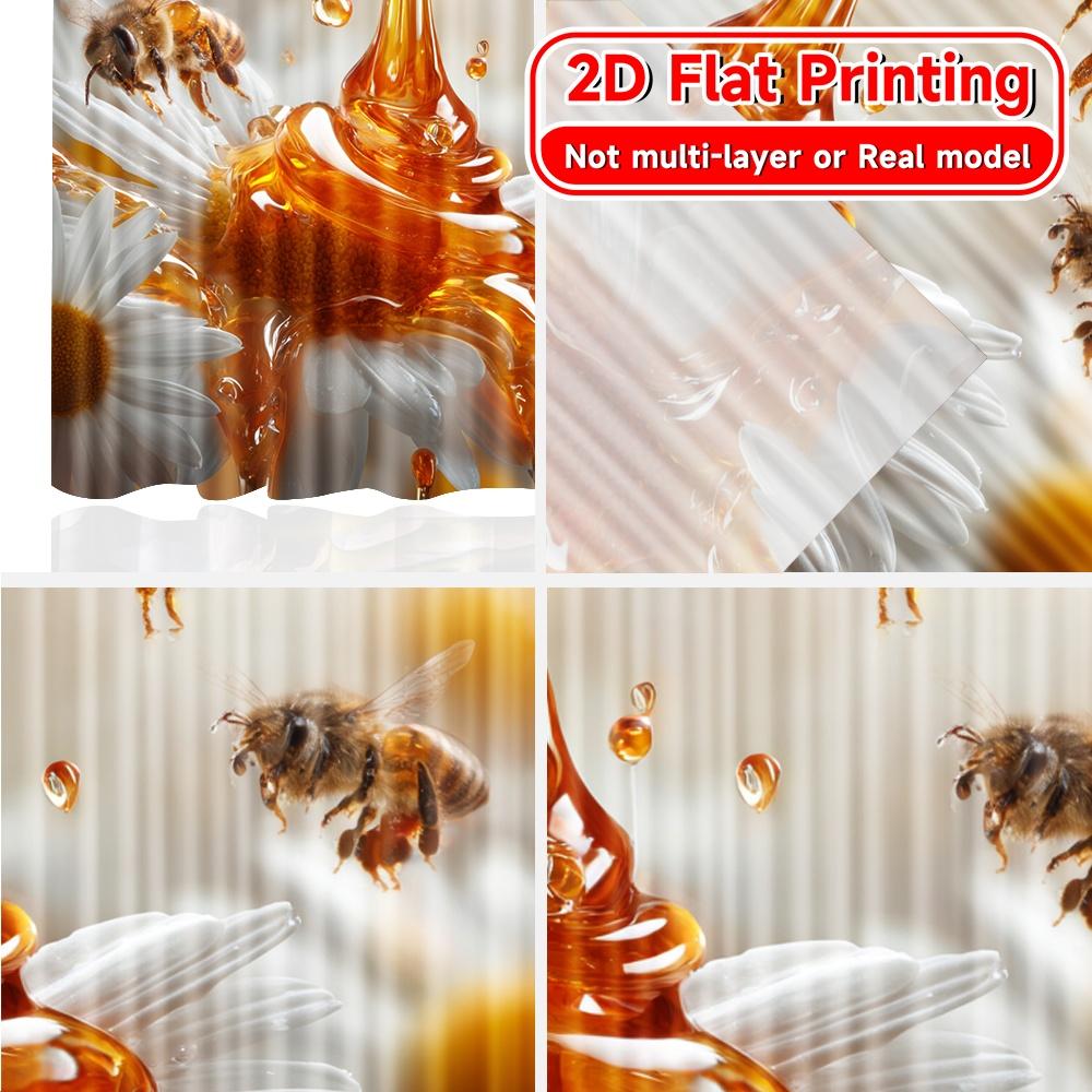 Flat Printing Honey Harmony Chic Curtains Polyester Outdoor Decorations Decorative Curtain Set Of 2 Contemporary Made Washable