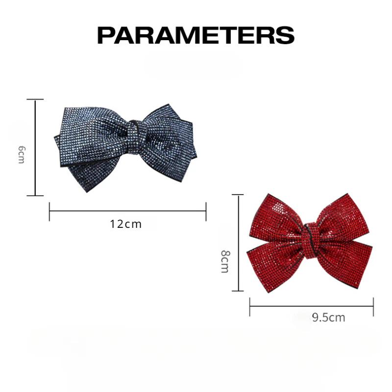 Neue Glitzernde Strass Schleife Haarnadel Haar Accessoires Mode Haarspangen für Damen Mädchen Vintage Spangen Pferdeschwanzhalter Kopfschmuck