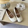 Niche Design Sense Split-toed Rhinestone Single Shoes Women's Spring and Summer New Shallow Mouth Grandma Shoes Versatile Mary Jane Shoes