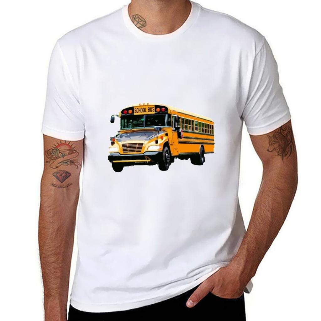 School Buses Tshirt Casual Fashion Print Tee Top Tshirt