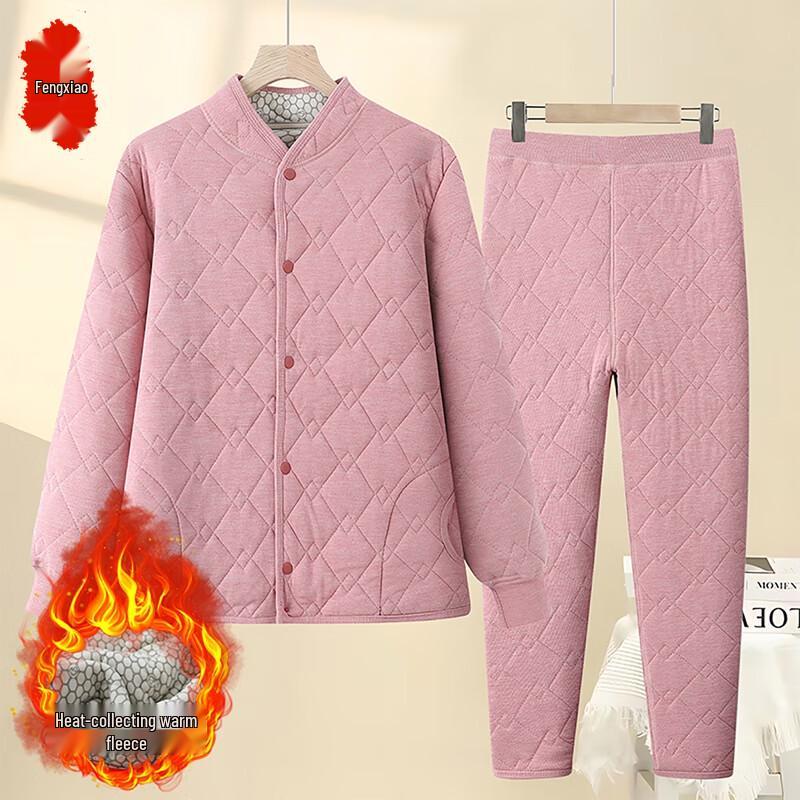 Elderly Women's Padded Winter Two-Piece Set